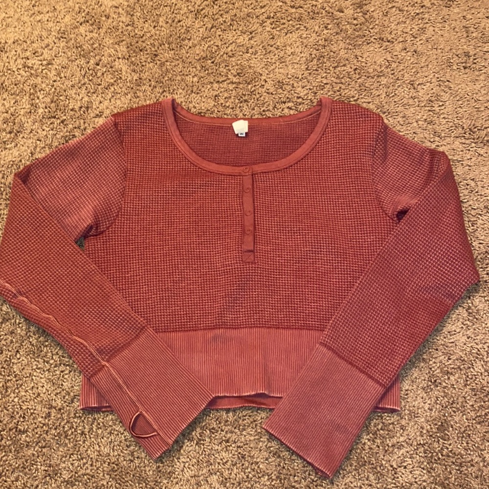 XXL Aerie Offline Cropped Henley